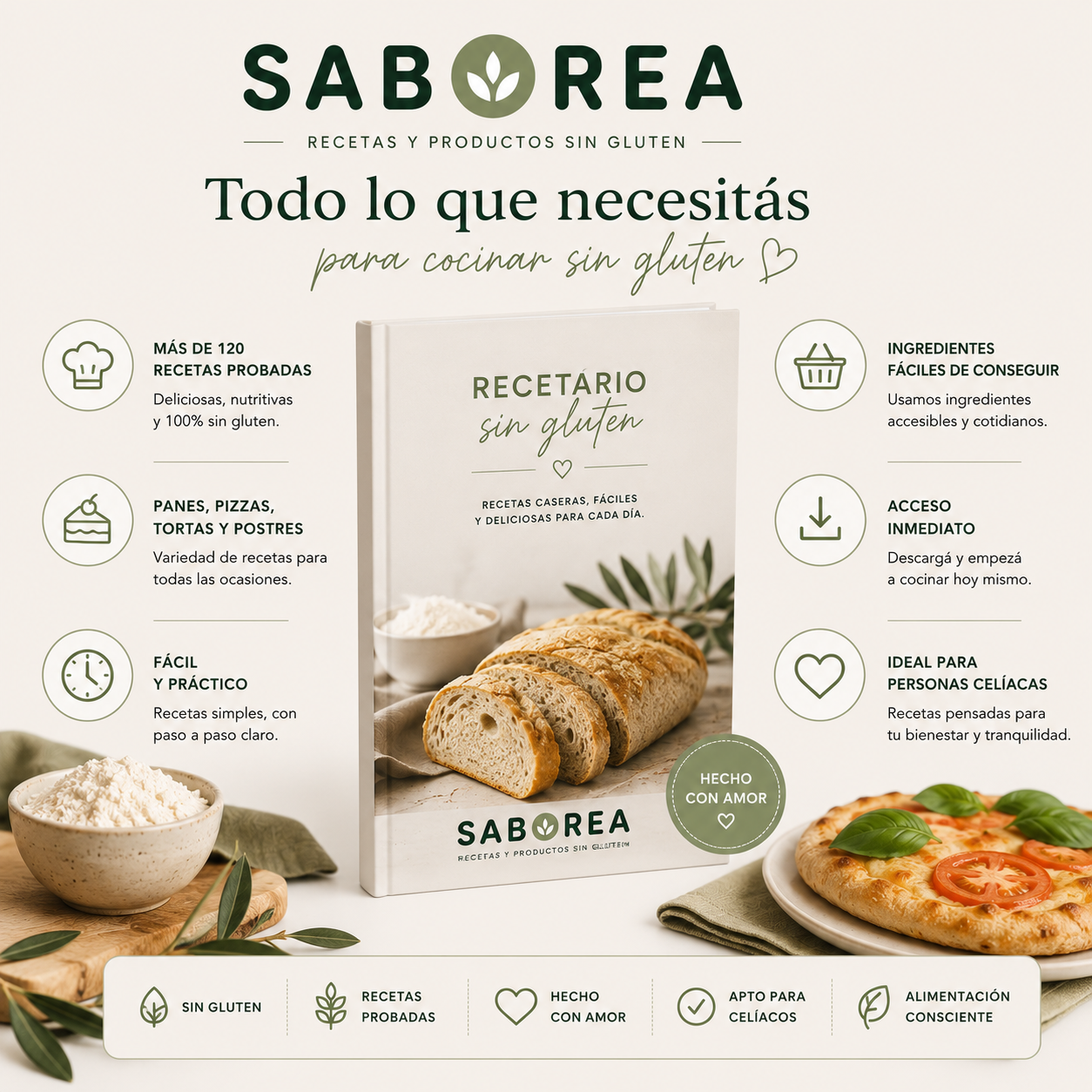 Volvé a disfrutar de tus comidas favoritas, ahora 100% sin gluten.